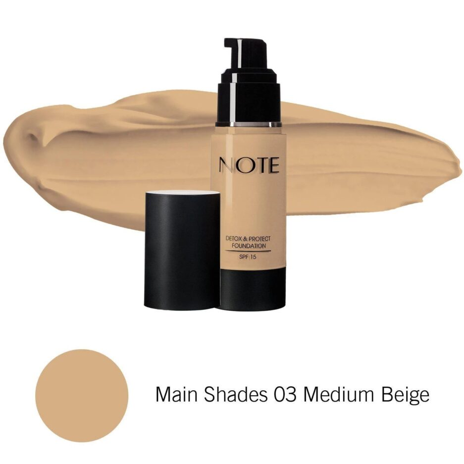 Note Detox And Protect Foundation 03 Pump – Medium Beige